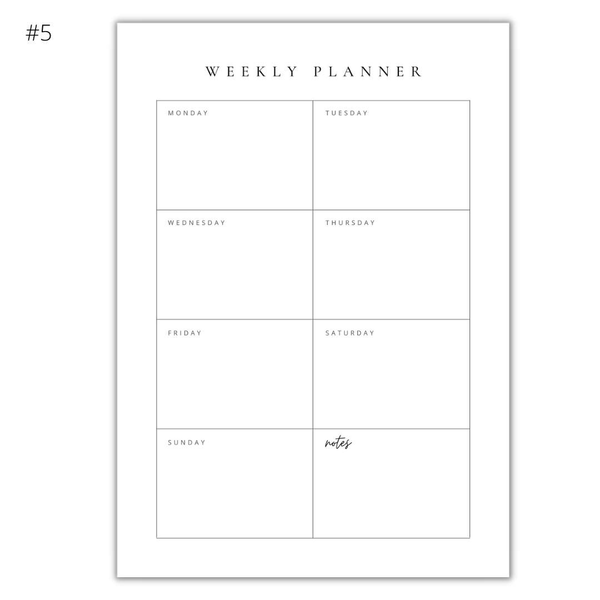 Basic Daily Planner- Dry Erase perfect for in an office or in a kitchen 