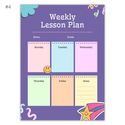 Fun Weekly Lesson Plan Dry Erase for Teachers