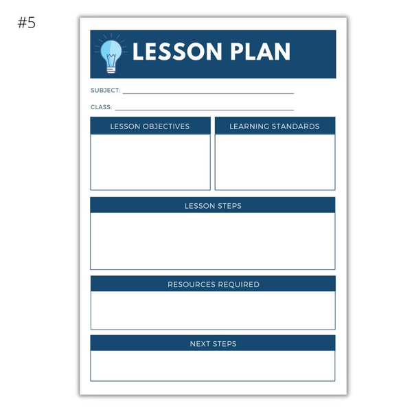 Lesson Plan Dry Erase Desk Board 