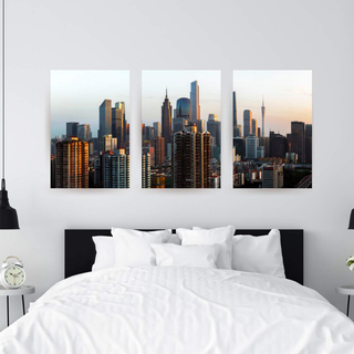 Three piece bedroom wall art