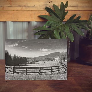 Wood Print- Mount Farm Scenery