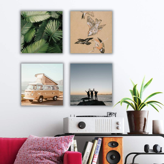 Metal Wall Grid - Choose 4 Pictures to Upload. Comes with wall  mounts.