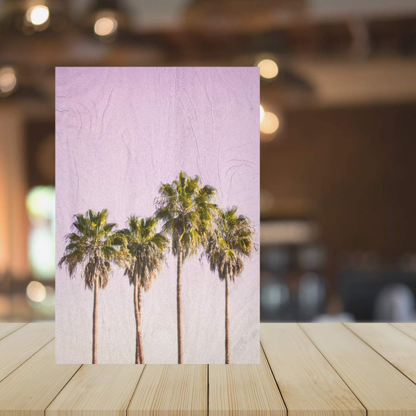 Wood Print- Palm Trees 