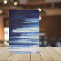 Wood Block Print - Blue and Gold Print 
