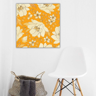 Metal Print - Yellow Floral Design