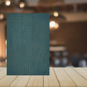 Wood Print - Teal Grid 