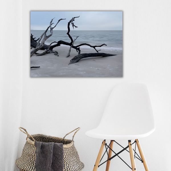Metal Wall Art - Winter Beach Scene