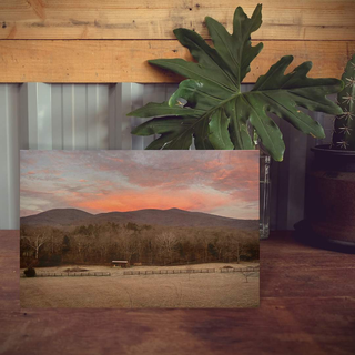 Wood Prints-Scenic Mountain Landscape